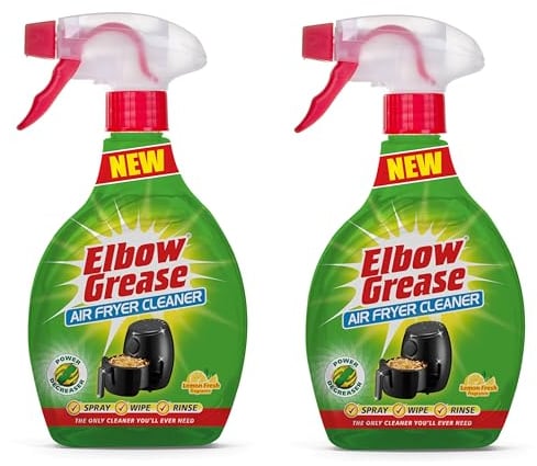 2-Pack Elbow Grease Air Fryer Cleaner Spray – 500ml Power Degreaser with Lemon Fresh Fragrance | Ideal for Air Fryers