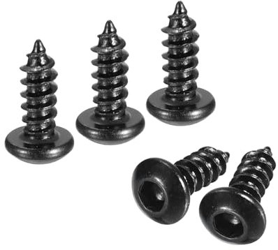 QUARKZMAN M3 x 8mm Selbstschneidende Innensechskantschrauben 100 Stück Innensechskant Rundkopf Schraube Kohlenstoffstahl Bohrschrauben Flachkopf Maschinenschraube für DIY Holz Hardware