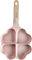 Klausberg Padella per pancake, con rivestimento in marmo, 4 in 1, a forma di cuore, per pancake, uova, pancakes, 19 x 19 cm, rosa KB-7820