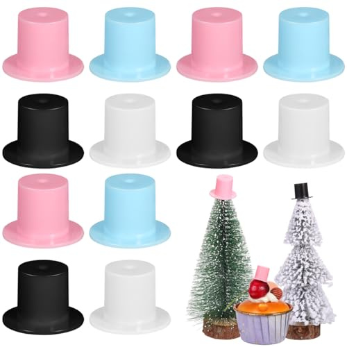 Garneck 100 Stück Mini Zylinder Hüte Zum Basteln – Miniatur Zylinder Für Kunst Und Handwerk - Ideal Für Dekoration Und DIY-Projekte 3 cm Verfügbar