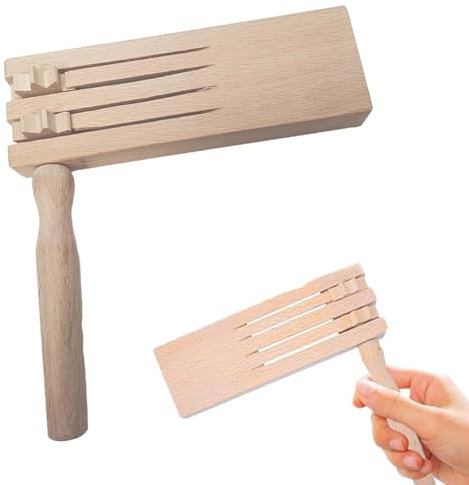 Eabdice Holzratsche Geräusche Maker, Ratsche aus Holz, Holz Rassel Ratsche, für Spiele Parteien Veranstaltungen, für Kinder ab 3 Jahren