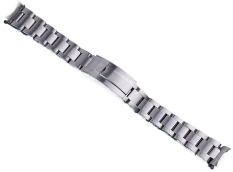 RTRCAGAKM Uhrenarmband passend for Rolex, passend for Oyster-Stil, 316L Edelstahl, Faltschließe, silbernes Armband(20mm)