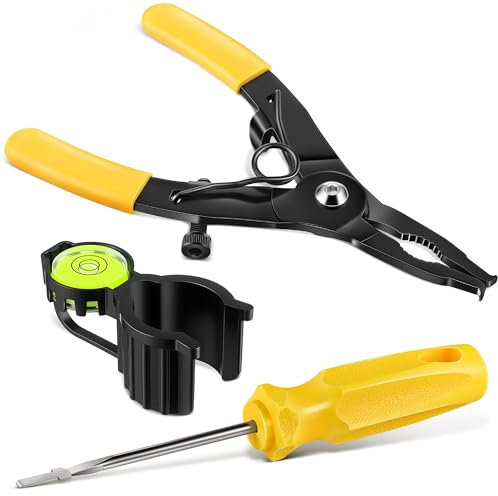 Gulfmew 3 in 1 Sprinkler Head Tool Kit Include Rotor Adjustment Tool, Rotor Hold Up Tool with Level, Spray Head Pull Up Tool Compatible with RainBird Sprinkler Head and Pop Up Sprinklers