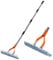 Lawn Thatch Rake with 19 Steel Tines, Manual Grass Scarifier with Adjustable Handle, Anti-Slip Grip, Stainless Steel