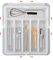 2025 Porta Posate,Organizer CucinaOrganizer Cassetti Cucina,Divisori per Cassetti,Portaposate Cassetto,Porta Posate Cucina Cassetto,Espandibile 56CM Cassettiere Organizer (Bianco Senza portacoltelli)