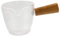 Lurrose Jarra De Leche De Vidrio Mango De Madera Pitcher Transparente Para Leche Para Cocinar y Hornear