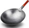 Wok Kitchen Iron Cookeware chino Woks Traditionl Wok hecho a mano Wok Pot de cocción sin cáscara Sartén de hierro fundido de hierro fundido-36 cm (30 cm)