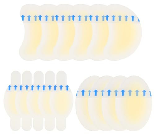 15 Stück Blasenpflaster, Blister Pads Gel Pflaster für Fuß Schutz, Fersenschutz, Linderung von Reibungsschmerzen Zehen,Vorfuß,Ferse, Extra starker Schutz und schnelle Erholung