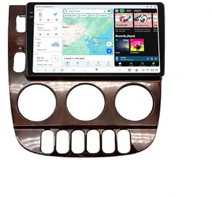 Genérico Radio para Coche Android 2 DIN de 9 y 13 con Pantalla táctil para Mercedes-Benz ML 350 W163 (2001-2005) con Bluetooth, CarPlay, cámara de visión Trasera AHD, navegación GPS y Controles en