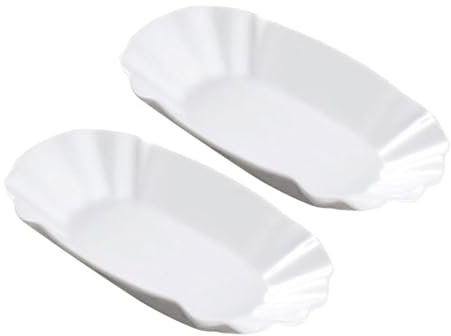 LIFKOME 2 Piattini Piccoli in Ceramica Piatti per Antipasti Piatti per Snack Ciotole per Dessert Porta Salse per Cucina