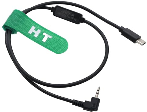 HangTon Run Stop Control Cable USB-C LANC 2.5mm for DJI Focus Pro Motor to Sony CineAltaB FX9 FX6, Canon C500II C400 C70, Blackmagic BMCC URSA Mini Pro, Panasonic EVA1 BGH1, Z CAM Camera, 50cm