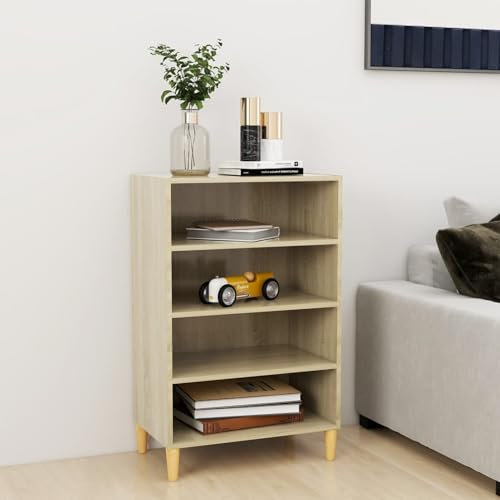 Snsowed Aparador, Aparador Cocina, Aparadores para Salon, Mueble Salon, Mueble Cafetera, Mueble Buffet, Alacenas Y Vitrinas, de aglomerado Color Roble Sonoma 57x35x90 cm