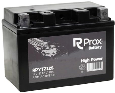 Batteria Moto YTZ12S AGM High Power 12V 11Ah 210Amp. Massima potenza di avviamento. Fabbricazione europea.