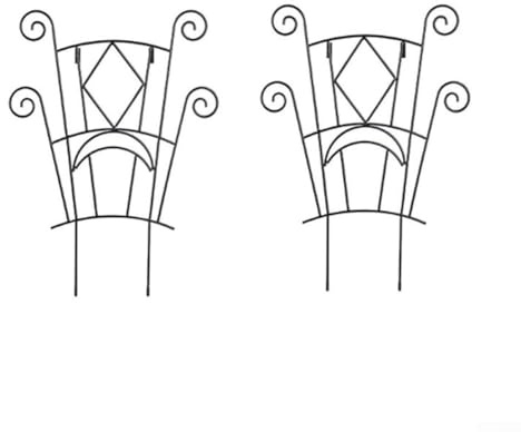 ZMdooreasy Stapelbares Spalier-Set aus Schmiedeeisen für Kletterpflanzen, Metall-Pflanzenständer, entworfen, um Pflanzen im Innen- und Außenbereich aufrecht zu halten, mit Bindeband (C)