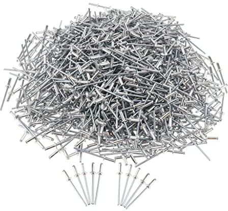 YsXoWiui 1000 Stück Edelstahl Blindniete Popnieten Befestigungsset Kernziehende Nieten Montagezubehör Langlebig für Bauprojekte Hausreparaturen, Silber, 3,0 x 9 mm