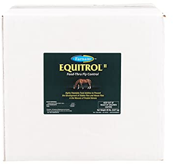 Farnam Equitrol II Feed-Through Fly Control for Horses, Highly Palatable Feed Additive, 20 Pound Bucket, 320 Day Supply for One Horse