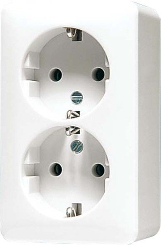 Jung 6020 A WW 6020AWW Schuko-Steckdose 2-Fach