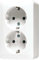 Jung 6020 A WW 6020AWW Schuko-Steckdose 2-Fach