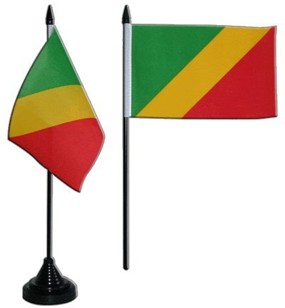 Digni® Drapeau de Table Congo, Mini Drapeau - 10 x 15 cm
