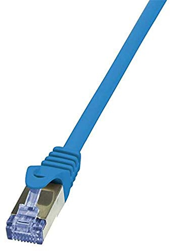 LogiLink CQ3046S Cat.6A 10G S/FTP PIMF PrimeLine Ethernet Cable Cat6, 1.50 Meter Length, Blue