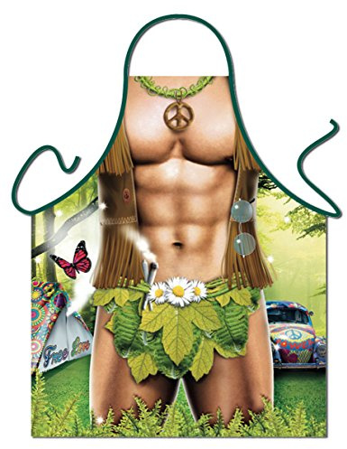 Grill u. Küchenschürze - Hippie Mann
