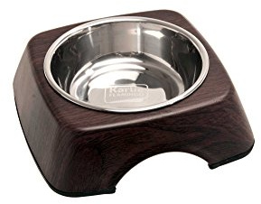 Karlie Napf Kulho Wood L: 17.5 cm B: 17.5 cm H: 6.5 cm 350 ml Wenge