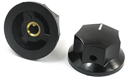 sourcingmap 6mm Shaft White Mark Rotary Potentiometer Control Knob 33x17mm 2 Pcs