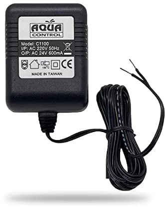 Aqua Control - Transformator für Gartenbewässerungsprogrammierer, 220 V auf 24 V, mit 1,8 m Kabel. Kompatibel mit allen Elektrisch Betrieben Programmierer