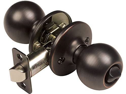 Design House 791590 Ball 2-Way Adjustable Privacy Door Knob, Oil Rubbed Bronze