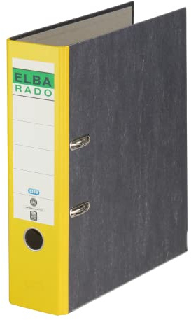 Elba Rado Ring Binder/Folder, Clouded Marble A4, Wide (1 Item) Yellow