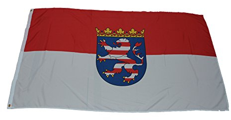 Flagge Hessen 90 x 150 cm Fahne mit 2 Ösen 100g/m² Stoffgewicht Hissflagge Hissen