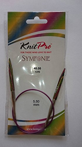 KnitPro KP20305 Symfonie Rundstricknadeln, Holz, Purple/Silver, 5,5 mm