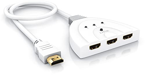 CSL - HDMI Switch - 3 Port Umschalter - Full HD - 3D Ready - Dolby True HD - 3 x IN 1 x Out - - intelligenter Switch - automatische und manuelle Umschaltung