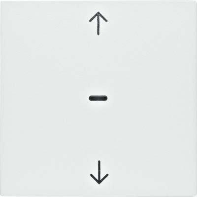 Tecla simple de persianas berker.Net, para series berker S.1/ B.3/ B.7 de hager, blanco polar, brillo