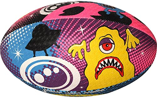OPTIMUM Unisex-Adult Space Monster Rugby Ball, SpaceMonster, Size 3, Mehrfarbig-Mehrfarbig, 3