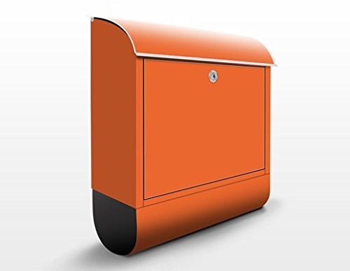 Briefkasten mit Zeitungsrolle Colour Orange 46cm x 39cm
