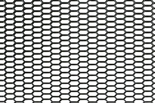 Pilot estrecho de aluminio Rejilla Hexagon 120 x 140 cm, color negro