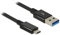 Delock 1m USB 3.1 Gen 2 Type-C/Type-A 1m USB A USB C Schwarz USB Kabel, 83983