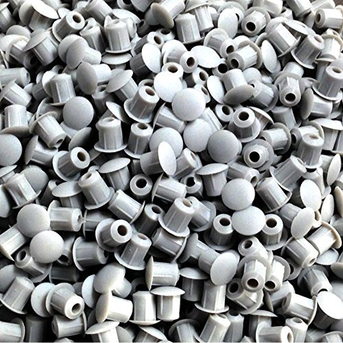 HARDWARE FOR YOU LTD 5MM COVER CAPS KITCHEN CABINET CUPBOARD UNIT DRILL HOLE FURNITURE CAPS (LIGHT GREY)