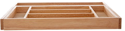 Premier Housewares Expandable Organiser, Wood, Natural, 28 x 41 x 4 cm