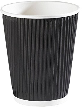 We Can Source It Ltd - 8oz. Kraft Ripple Paper Cups - Great for Tea, Coffee, Hot Drinks - 50 Pack