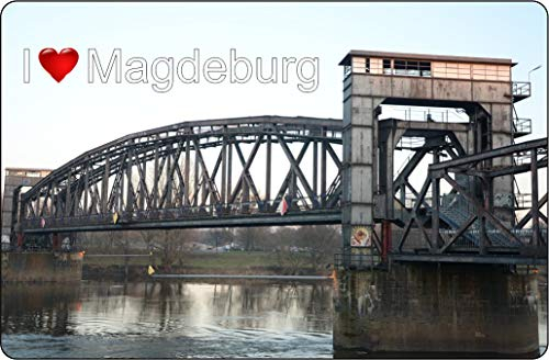 Cadora Magnetschild Kühlschrankmagnet I Love Magdeburg II