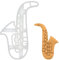 Saxophon Ausstechform, 1 Teil, Bakerlogy