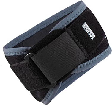 SANICO Unterarm-Bandage - Elastische Ellenbogen-Bandage mit Kompression - Orthopädische Neopren-Bandage für Stabilität, Entlastung, Blutzirkulation - Beidseitig, atmungsaktiv - 31 x 0,3 x 8 cm