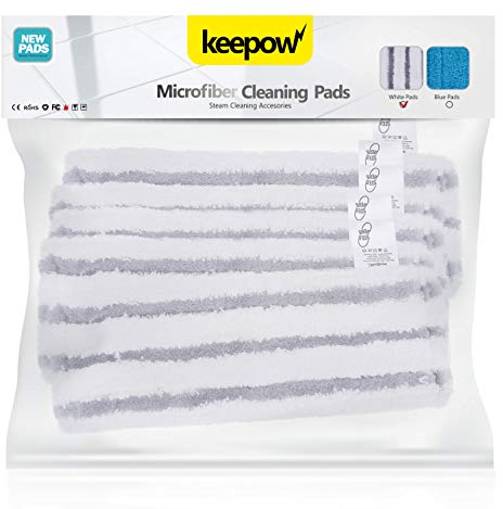 KEEPOW Set di 5 panni in microfibra, compatibili con pulitore a vapore Kärcher EasyFix SC 2, SC 3, SC 4, SC 5, bocchetta per pavimento, versione aggiornata, colore: grigio