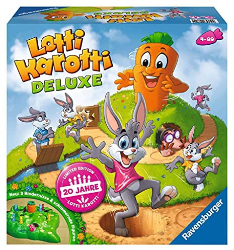 Ravensburger Kinderspiele 20811 - Lotti Karotti Deluxe - Wettlaufspiel für 2 bis 4 Spieler ab 4 Jahren