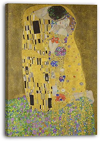 Printed Paintings Leinwand (70x100cm): Gustav Klimt - Der Kuss (1907-1908)
