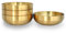 Lot de 4 grands plats à sauce ronds à double étage en acier inoxydable, plateau à condiments, assiette à sauce, bols à sushis, plateaux à apéritifs(12 cm, doré)