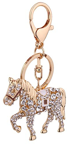 Lurrose Strass Tier Schlüsselanhänger Dekorativer Schlüsselanhänger Exquisite Schlüsselanhänger Schlüsselanhänger Pferd Brieftasche Tasche Anhänger