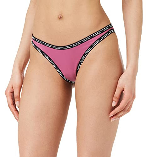 Calvin Klein Slip Bikini Donna High Leg Sportivo, Rosa (Pale Fuchsia), M